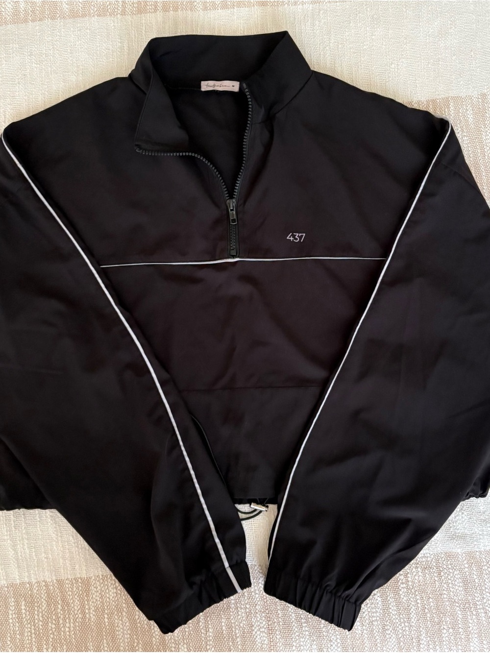 437 Black Half-Zip Pullover Jacket
